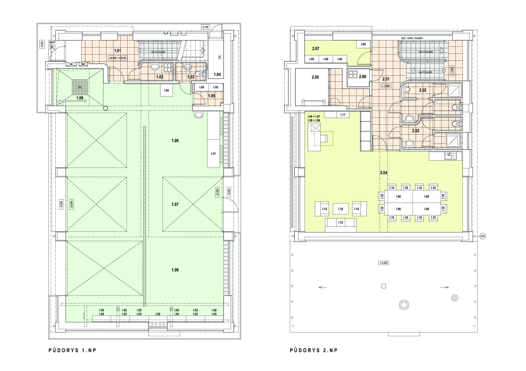 2021 - HZS Opatovice V01 - Pudorysy