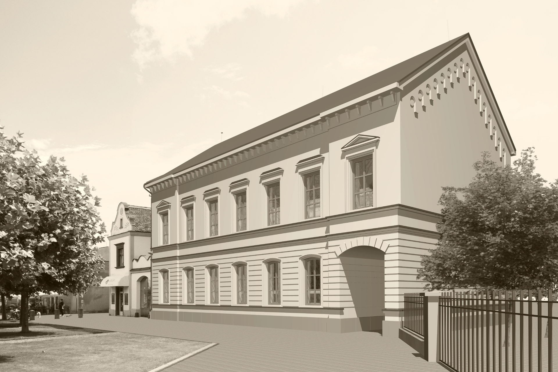 2023 - Bohdanec - Namesti - Per 01 - Historicka 01 - Navrh