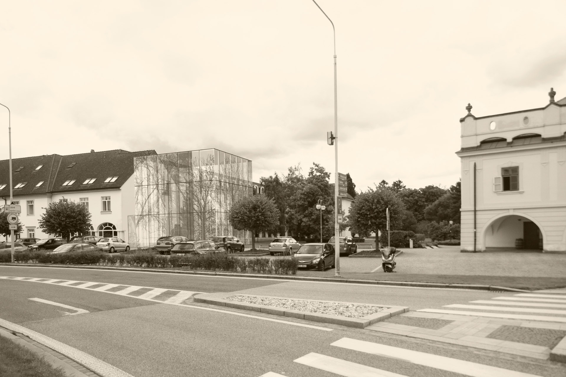 2023 - Bohdanec - Namesti - Per 04 - Lazne 01 - Navrh